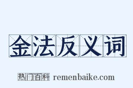 金法反义词是什么意思的图片